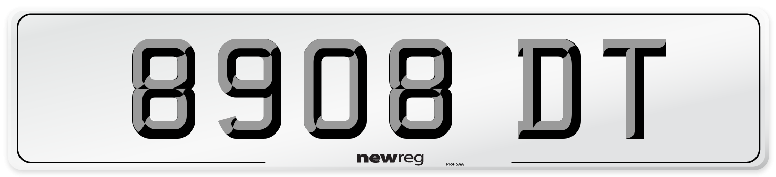 8908 DT Number Plate from New Reg